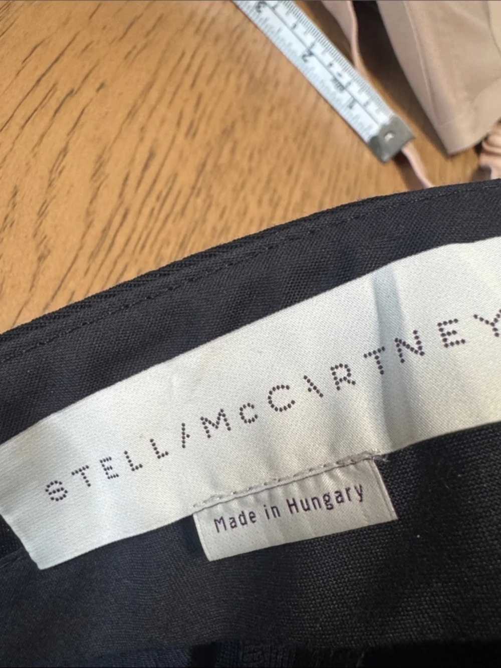 Stella McCartney Black Wool Wide Leg Trousers High Rise Tailored Dress Pants - Picture 3 of 9
